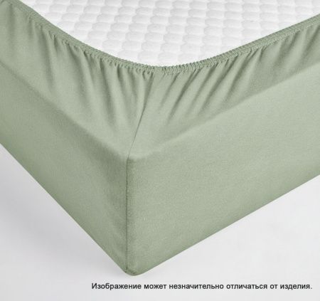 Простыня на резинке поплин цвет: Фисташка 1
