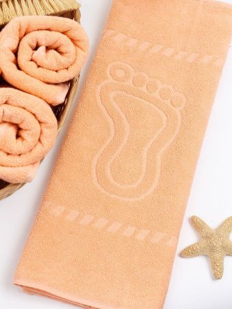 Полотенце махровое, г/к, 50х70, арт. S 50-70 BS, 450 гр/м2, цвет: 028-персиковый